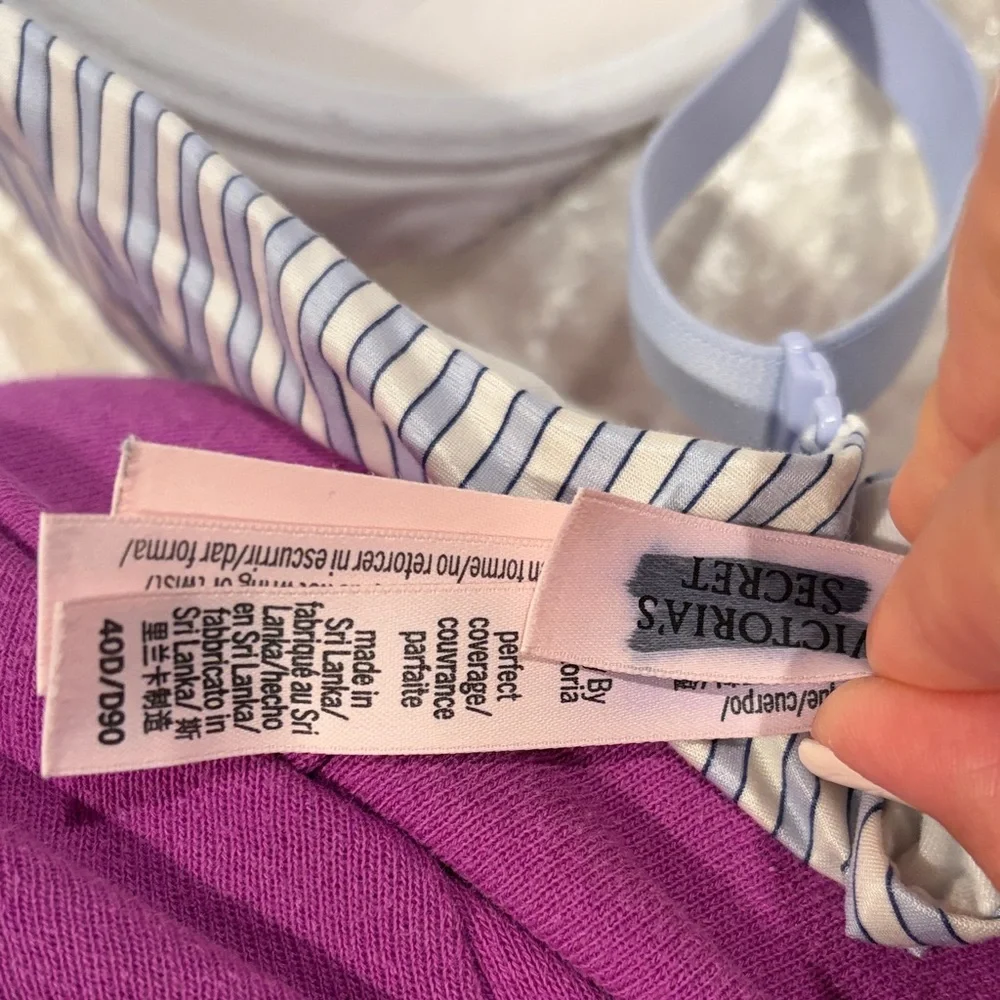 Victoria’s Secret body Striped Blue and White Bra 40D - Picture 5 of 5